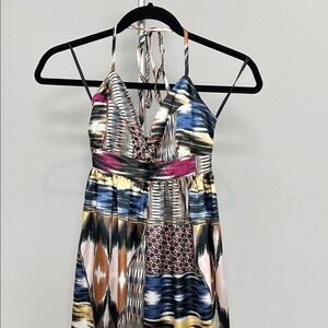 H&M multi colored shimmering halter dress. Great for Prom or any occasion.